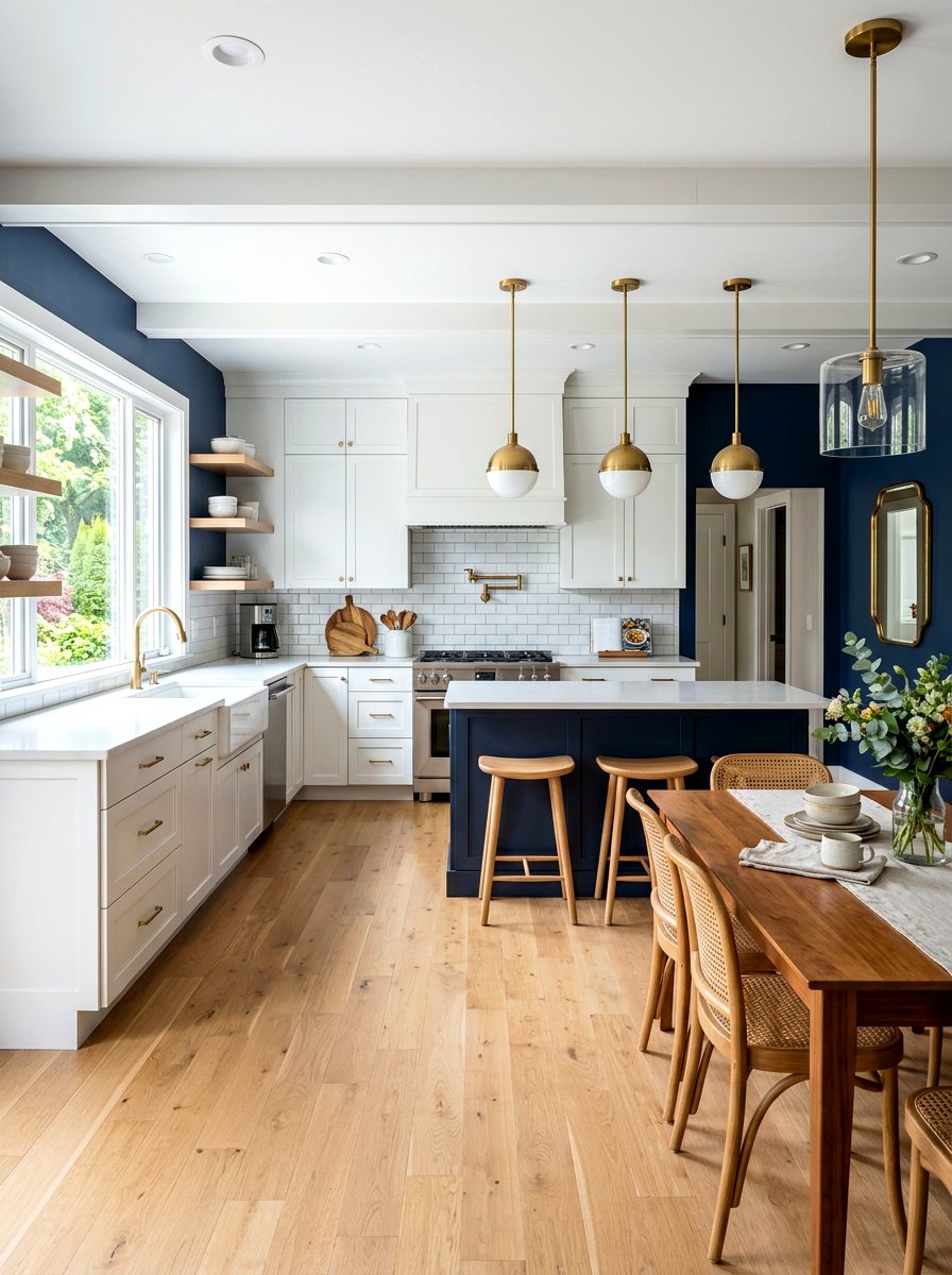 Navy Blue Kitchen Walls - 30 navy and white decor ideas