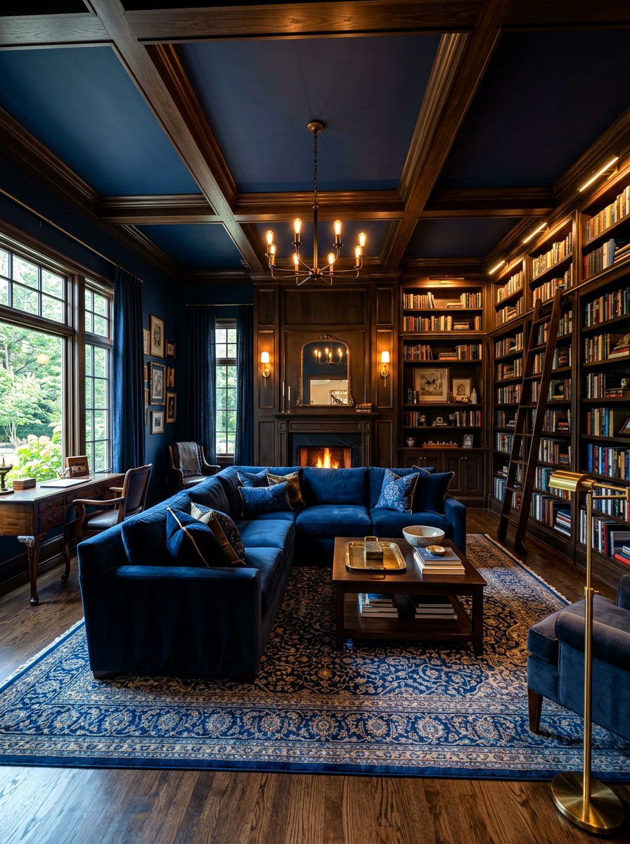 Navy Blue Living Room - 30 tonal living room ideas