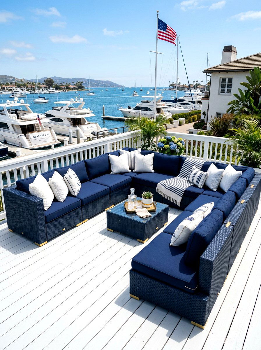 Navy Blue Modular Outdoor Set - 30 modular outdoor seating ideas
