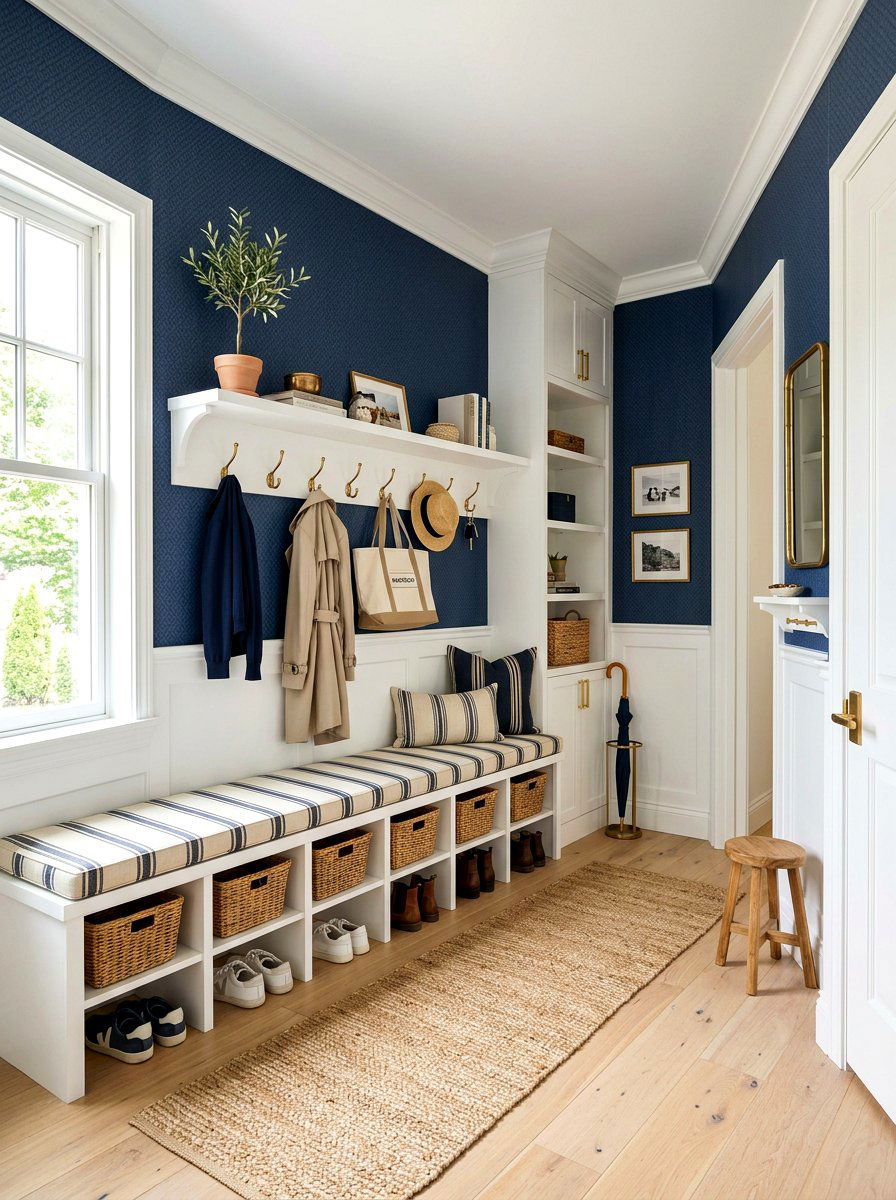 Navy Blue Mudroom Wallpaper - 30 mudroom wallpaper ideas