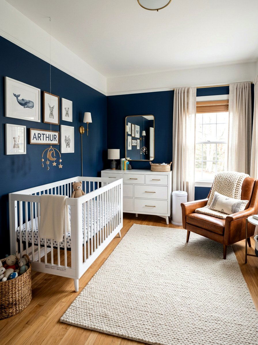 Navy Blue Nursery - 30 luxe baby room ideas