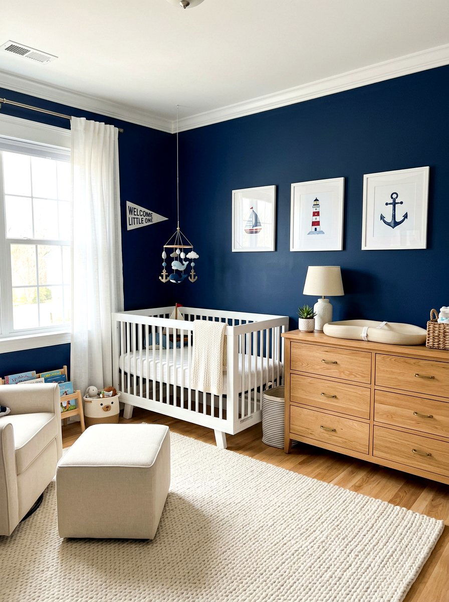 Navy Blue Nursery - 30 Pinterest nursery ideas