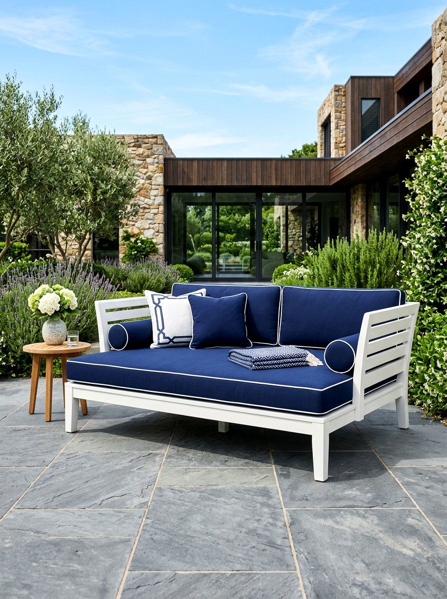 Navy Blue Outdoor Daybed - 30 porch daybed swing ideas