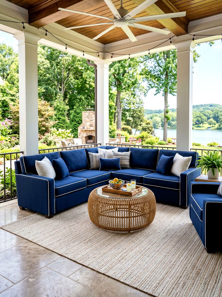 Navy Blue Outdoor Furniture - 30 Hamptons backyard ideas
