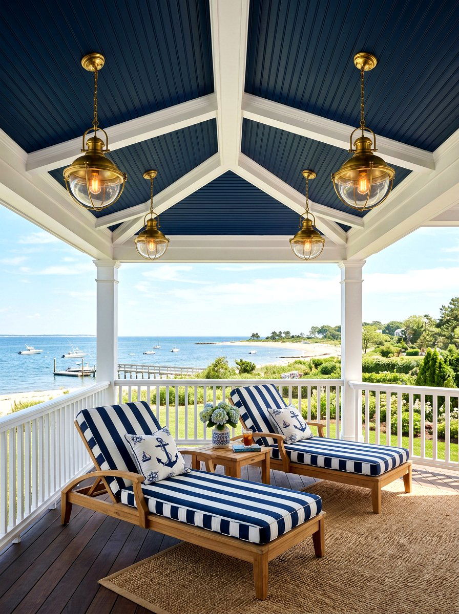 Navy Blue Porch Ceiling - 30 porch beadboard ceiling ideas