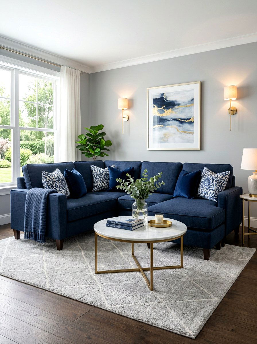Navy Blue Sectional Sleeper - 30 sofa bed luxury apartment ideas