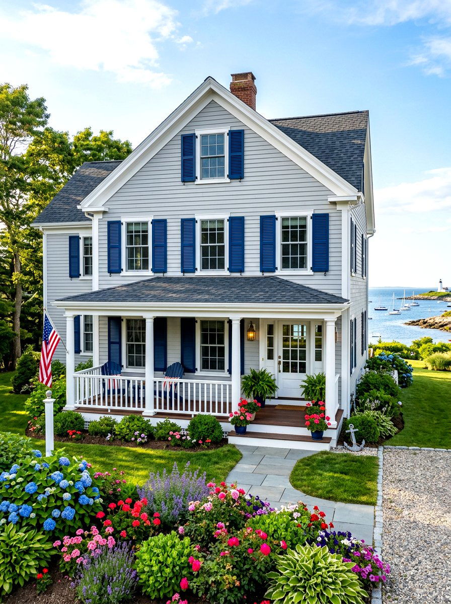Navy Blue Shutters - 30 shutters color ideas