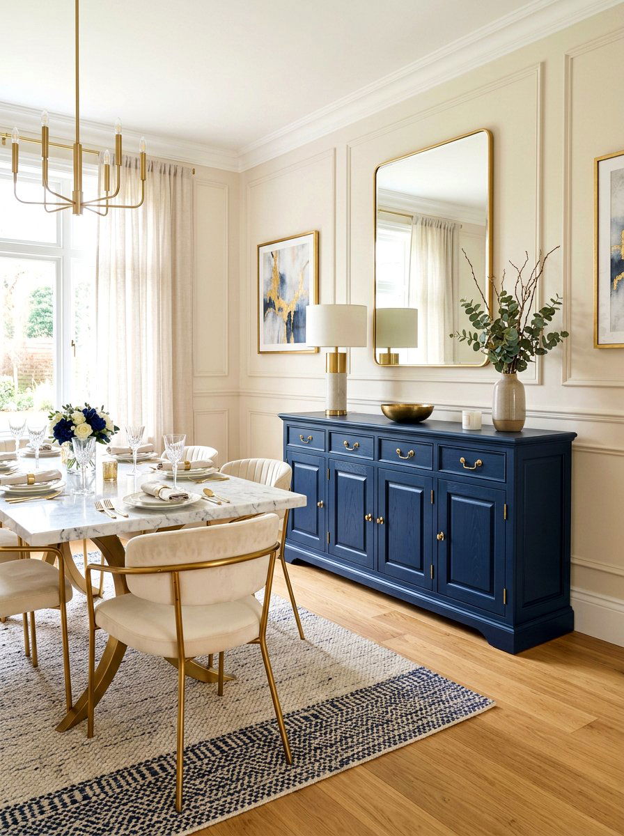 Navy Blue Sideboard - 30 sideboard dining room ideas