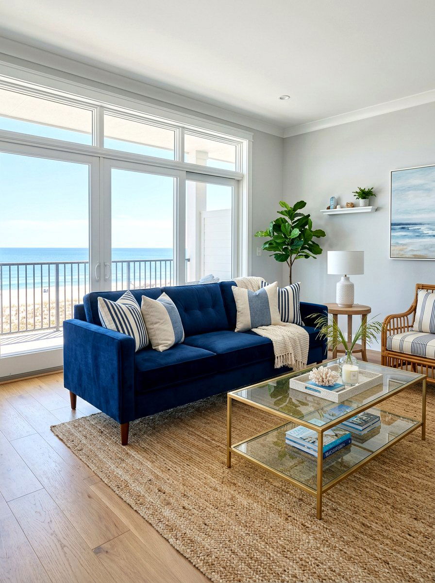 Navy Blue Velvet Sofa - 30 velvet sofa ideas