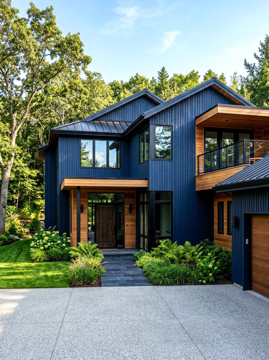 Navy Blue Vertical Siding - 30 vertical siding exterior ideas