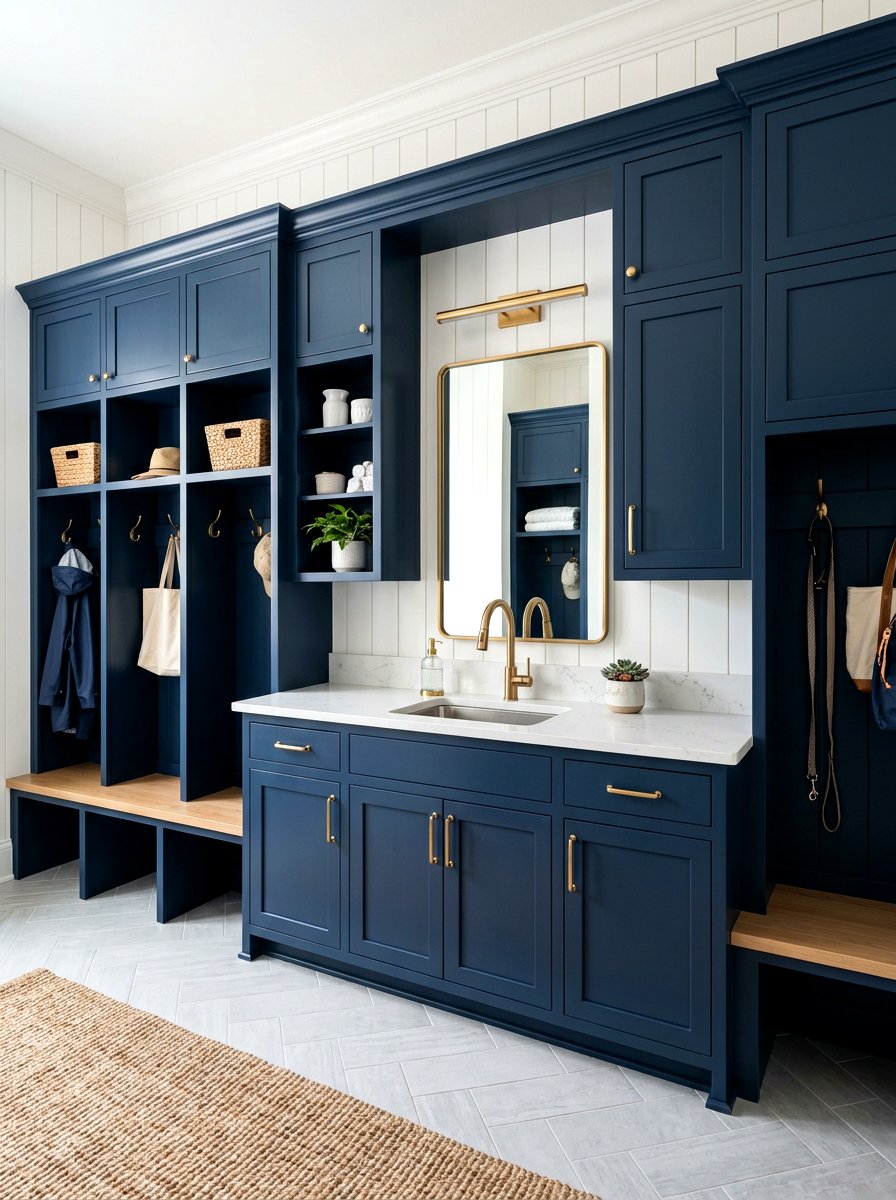 Navy Mudroom Cabinets Sink - 30 mudroom laundry sink ideas