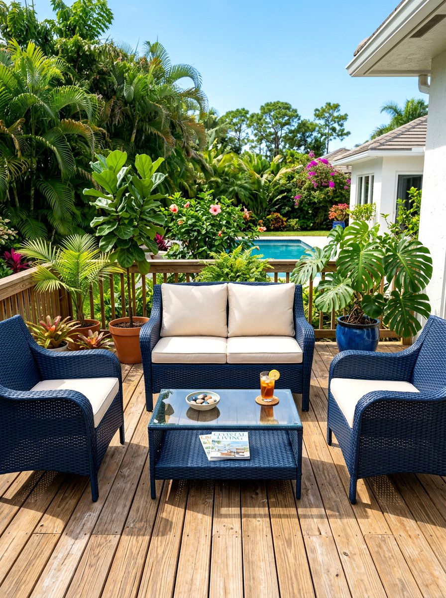 Navy Wicker Patio Furniture - 30 navy patio decor ideas