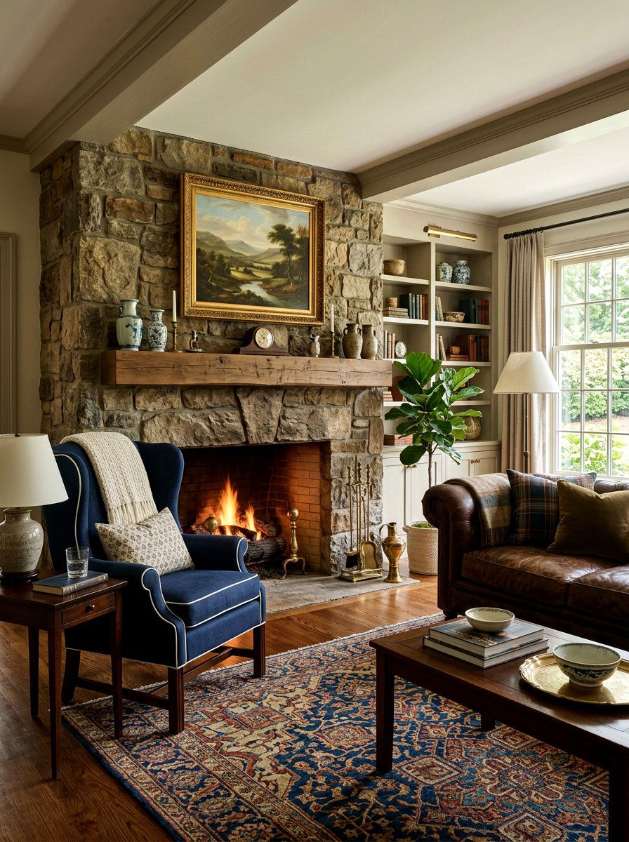 Navy blue armchair - 30 statement armchair ideas