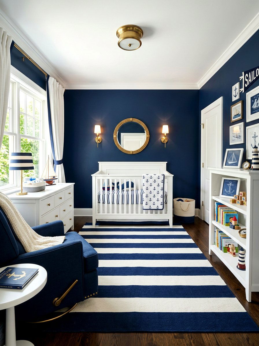 Navy blue nursery - 30 collected nursery decor ideas
