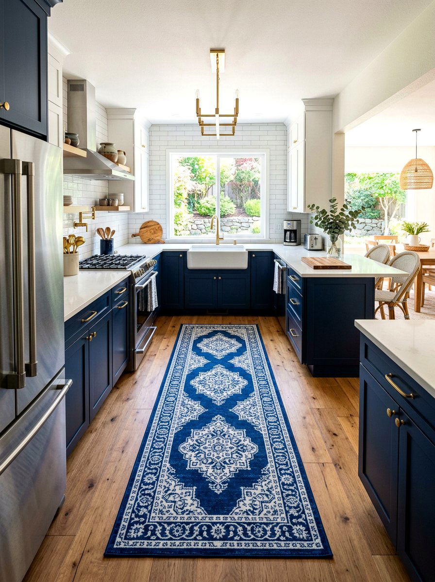 Navy blue rental kitchen - 30 rental kitchen glow up ideas