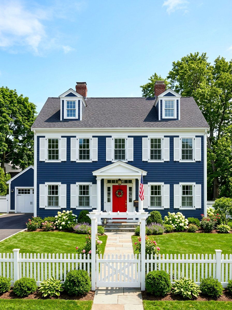 Navy blue siding - 30 house siding color ideas