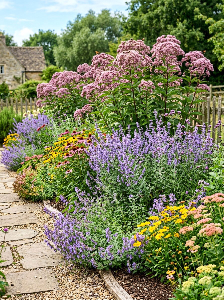 Nectar Perennial Garden - 30 pollinator garden ideas