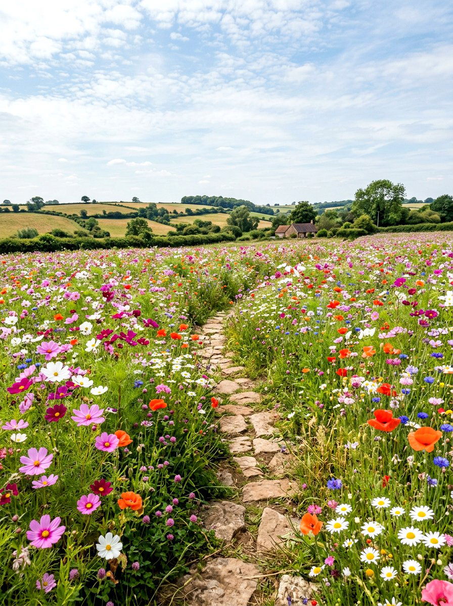 Nectar Rich Wildflower Meadow - 30 butterfly haven backyard ideas