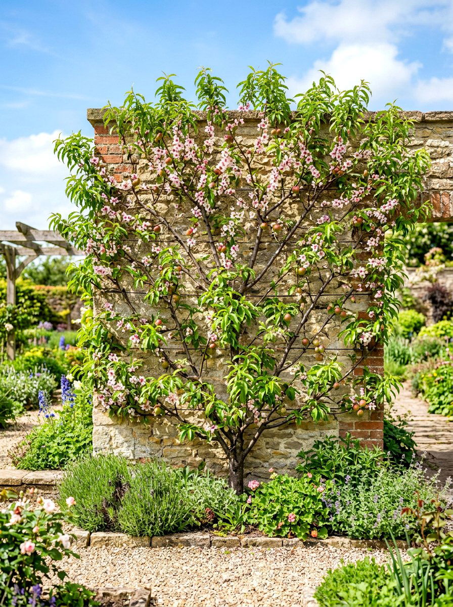 Nectarine tree fan shape - 30 espalier fruit tree ideas