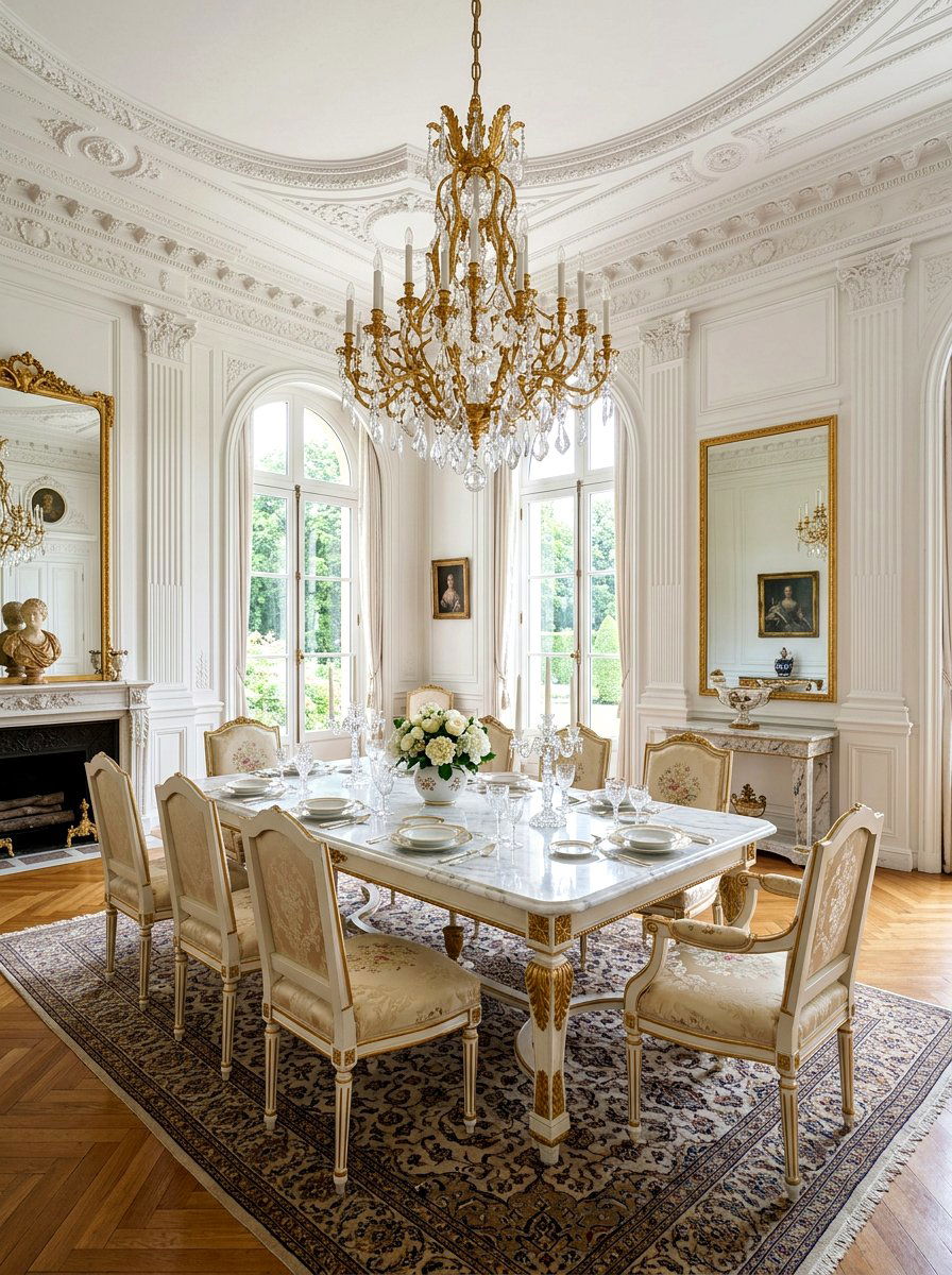 Neoclassical White Dining - 30 formal dining room ideas