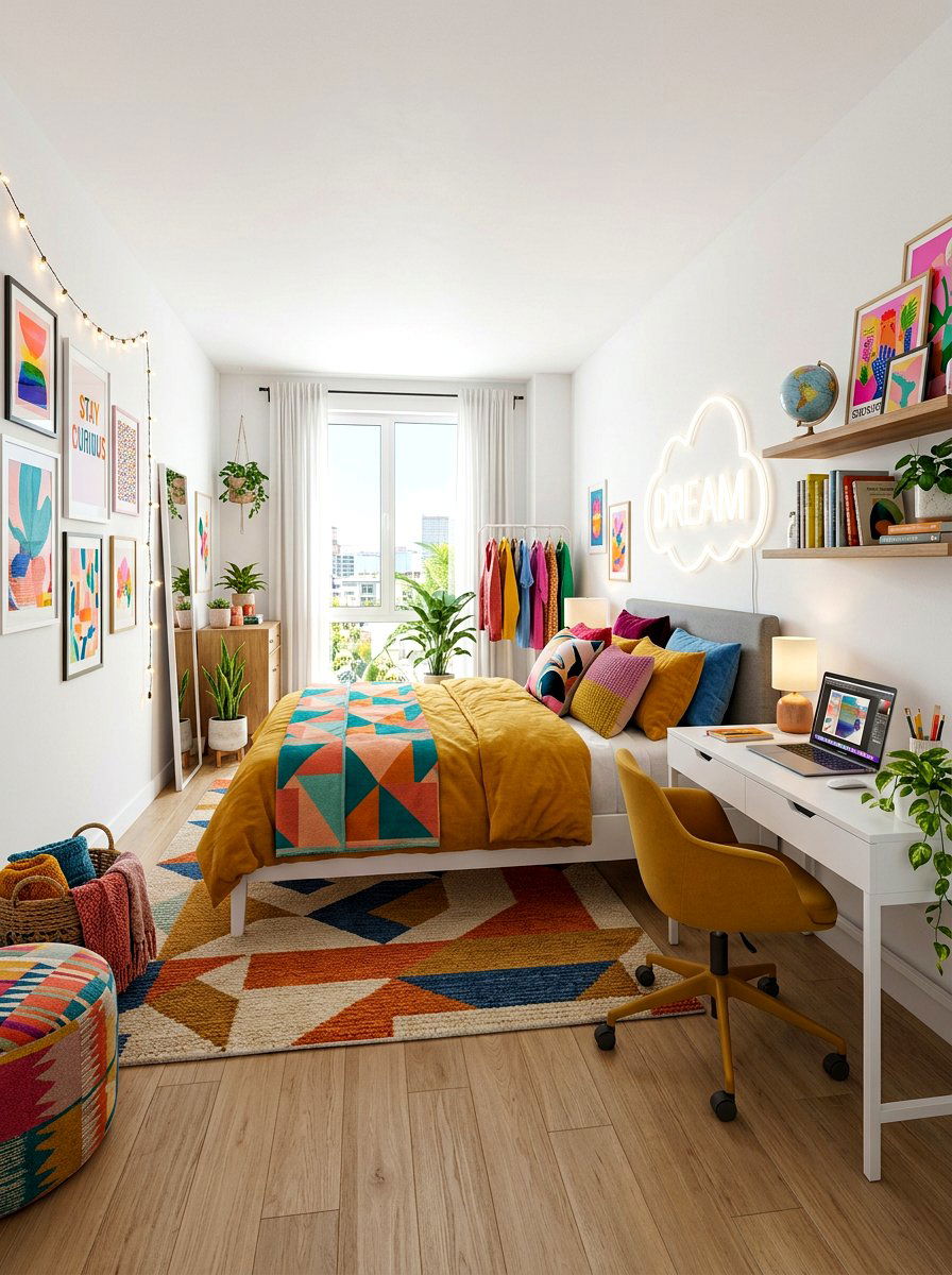 Neon Cloud Sign - 30 cloud inspired bedroom ideas