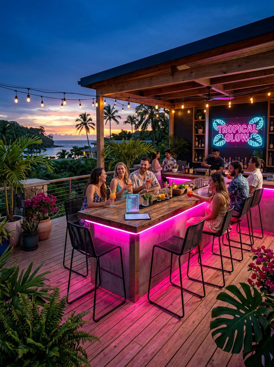 Neon Flexible Strips - 30 deck lighting ideas