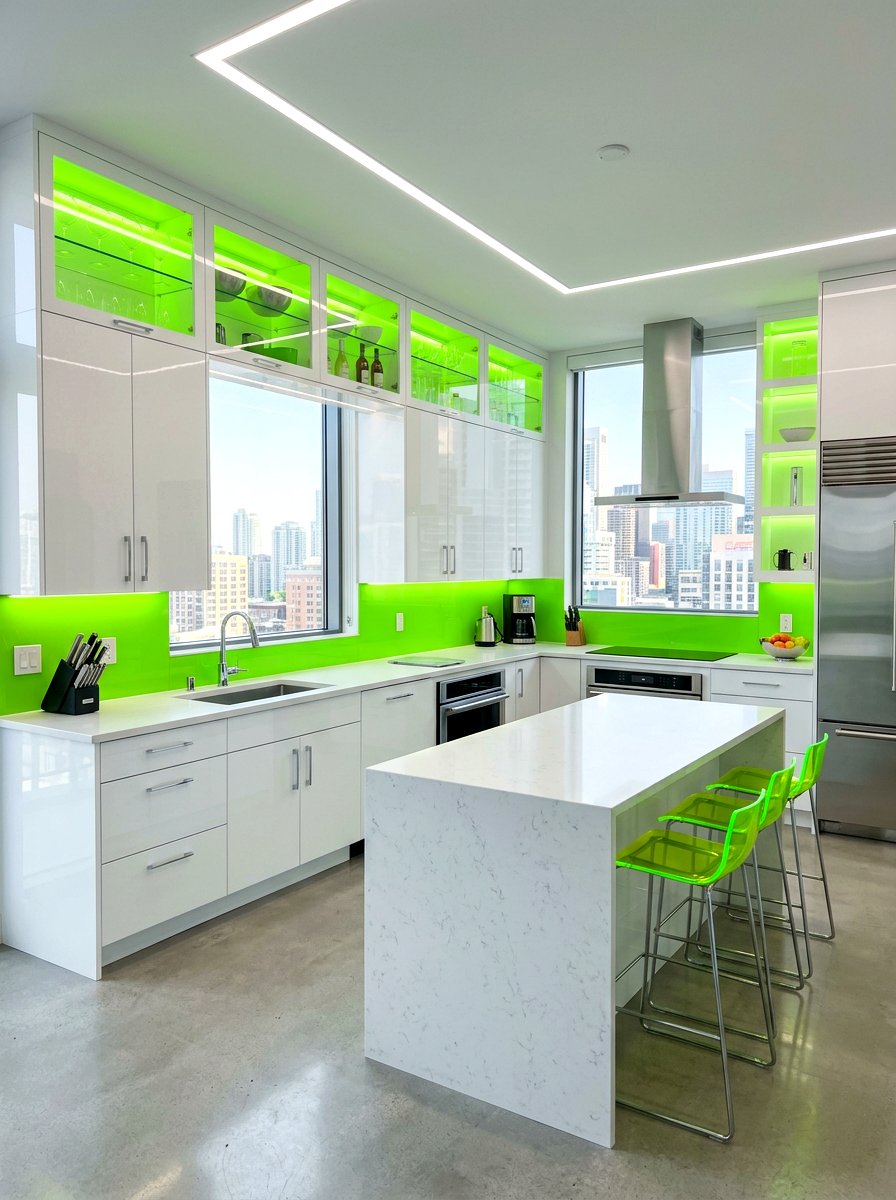 Neon Green Kitchen - 30 green kitchen ideas