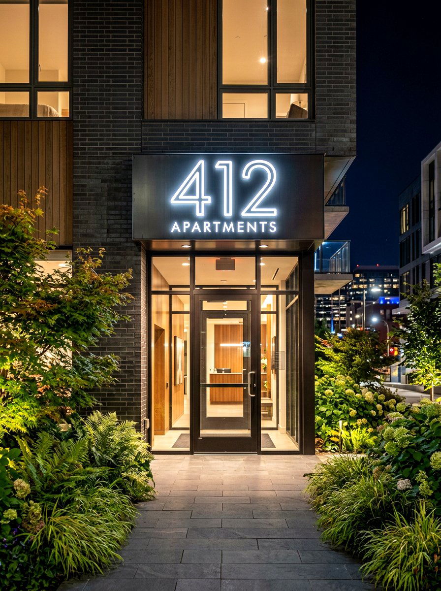 Neon House Number Sign - 30 house number sign ideas luxury