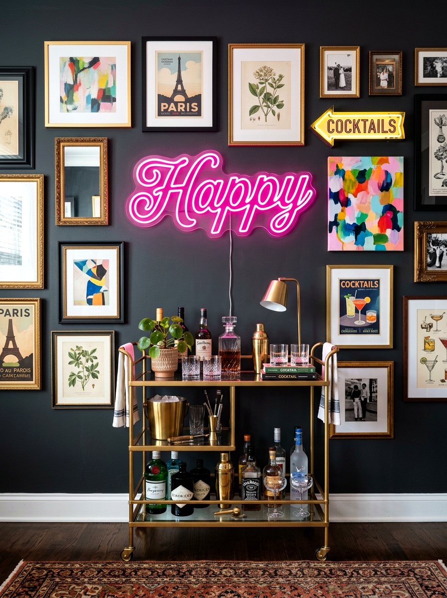 Neon Sign Wall Decor - 30 playful maximalist decor ideas