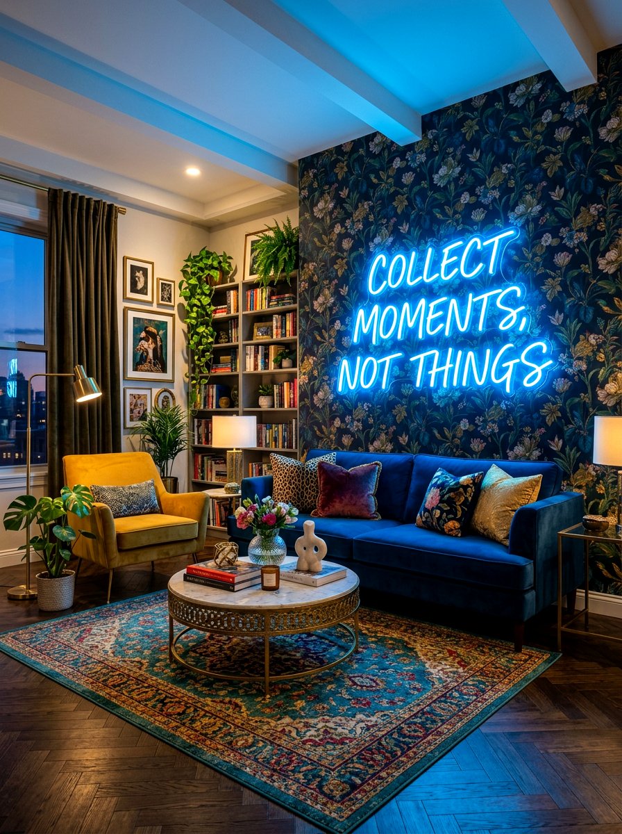 Neon Wall Art - 30 maximalist decor ideas