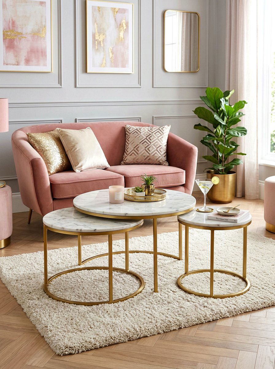 Nested Coffee Tables - 30 small apartment living room ideas