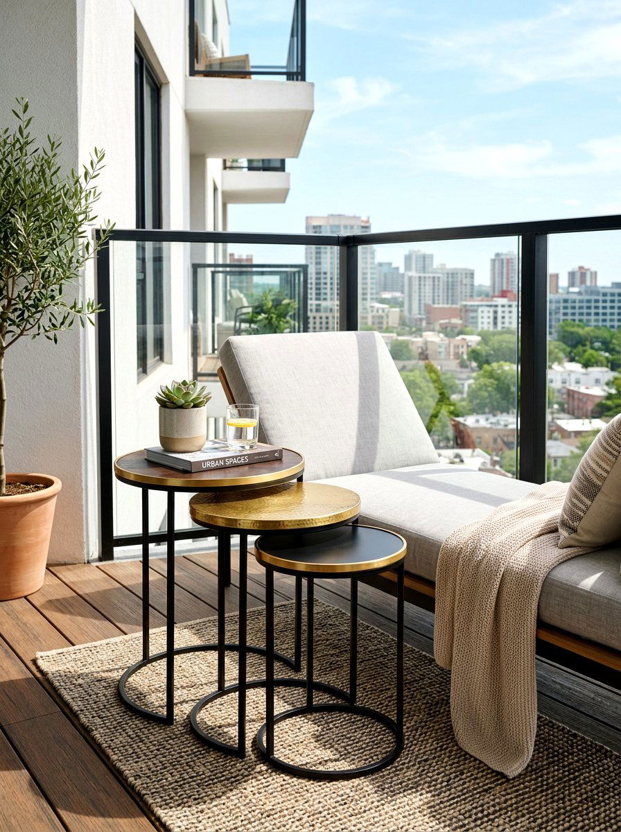 Nesting Side Tables - 30 small space outdoor furniture ideas