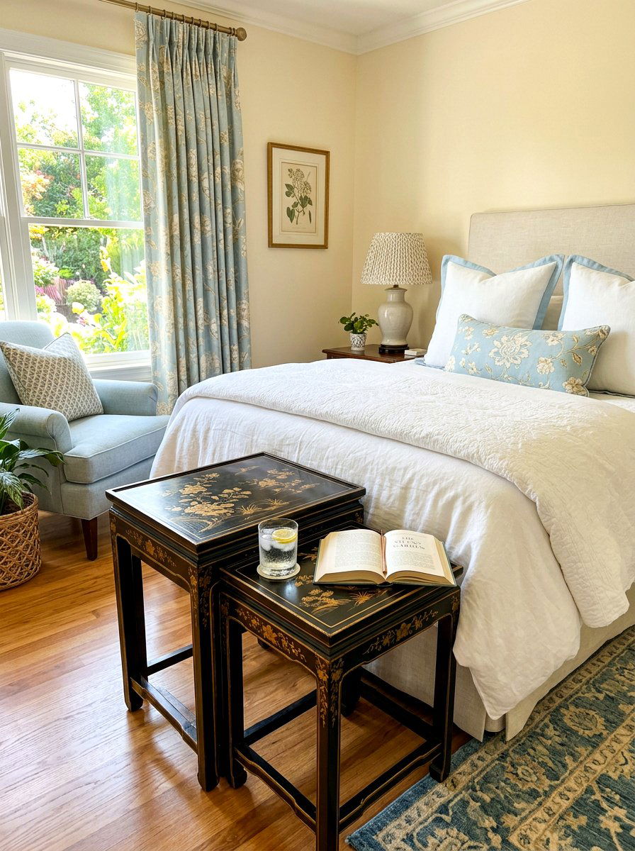 Nesting chinoiserie side tables - 30 chinoiserie table ideas