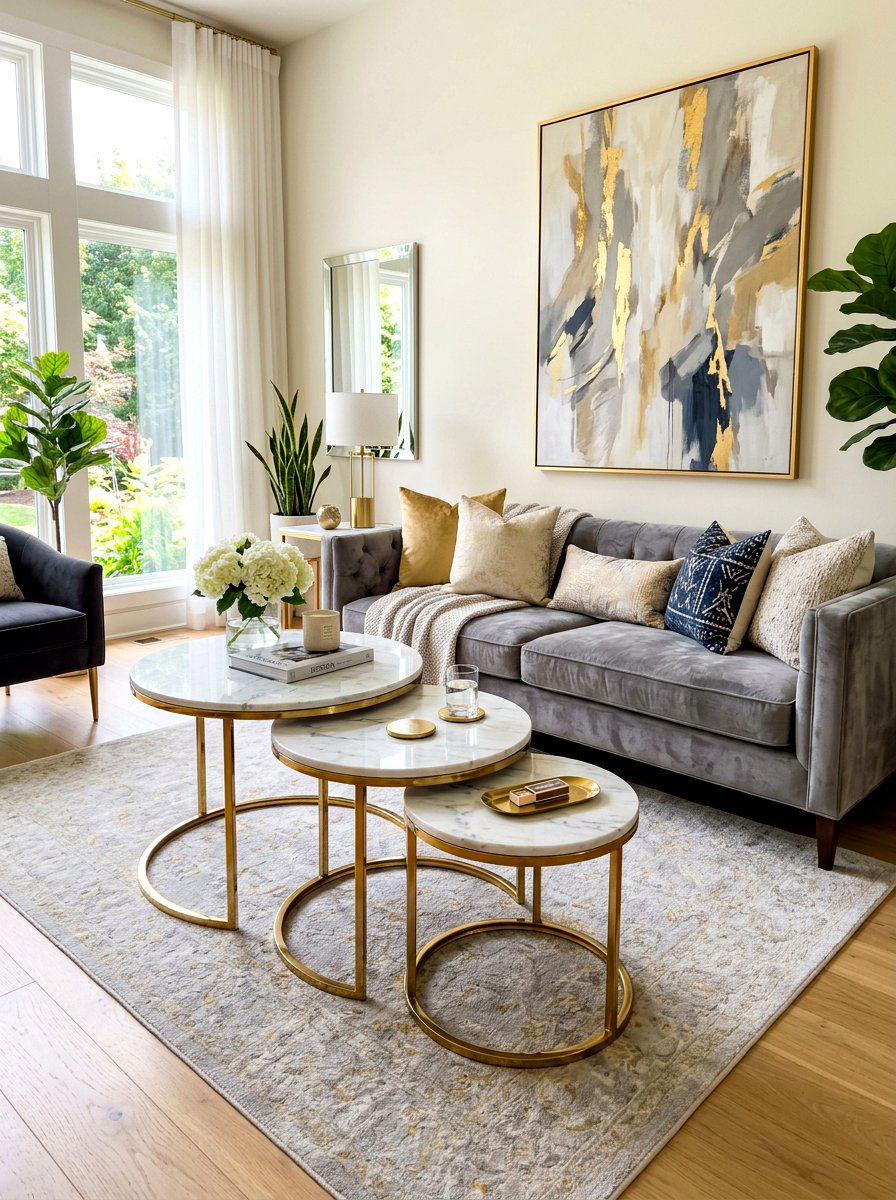 Nesting coffee tables - 30 stylish small apartment ideas