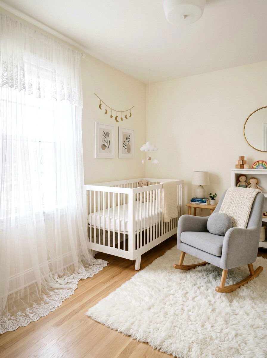 Net Tulle Lace Sheer - 30 lace curtain ideas
