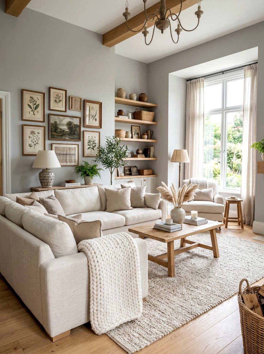 Neutral Aesthetic Living Room - 30 grandma core living room ideas