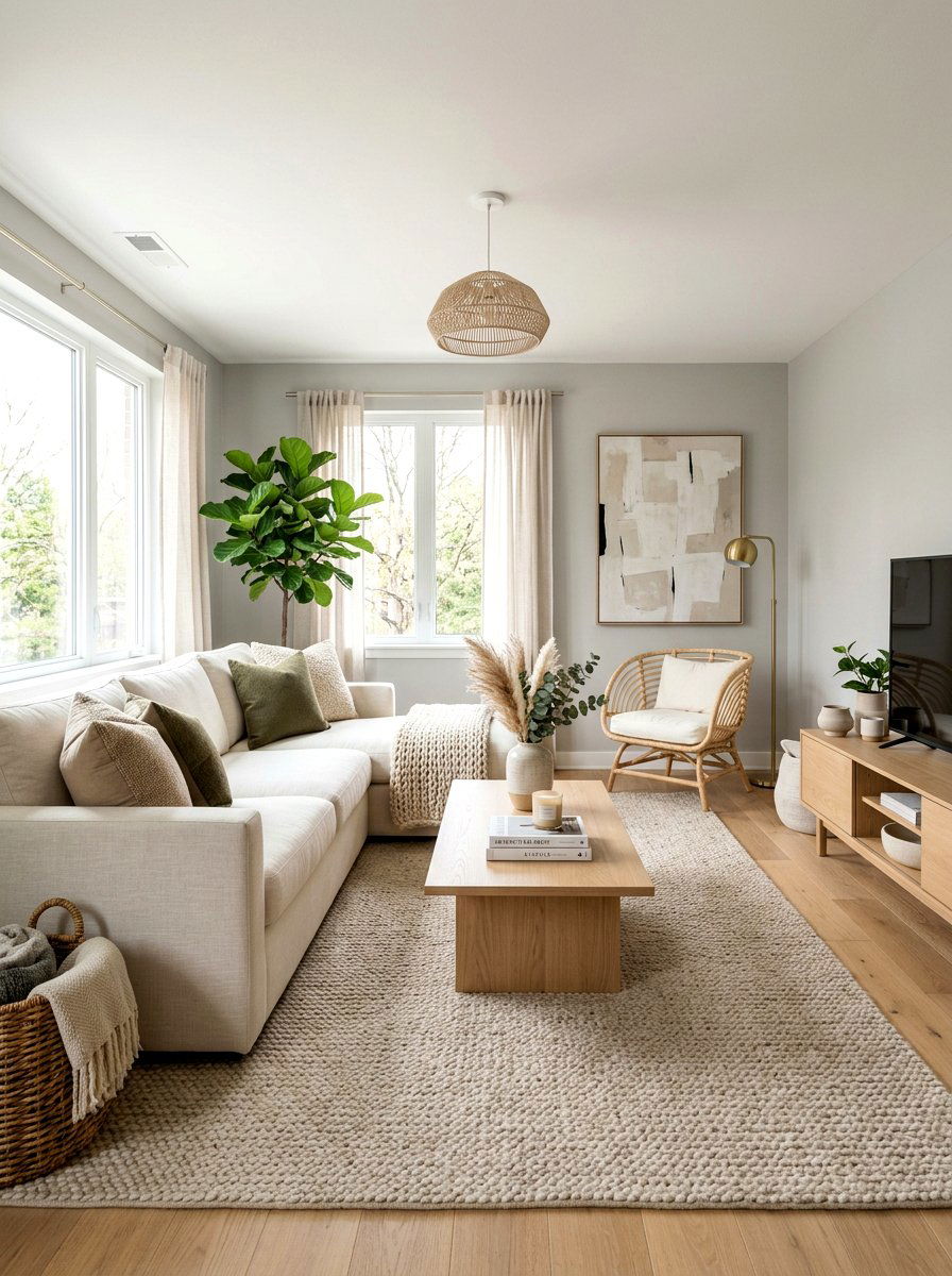 Neutral Apartment Living Room - 30 apartment decor ideas