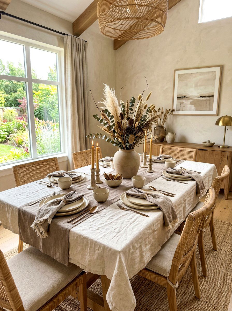 Neutral Beige - 30 formal table setting ideas