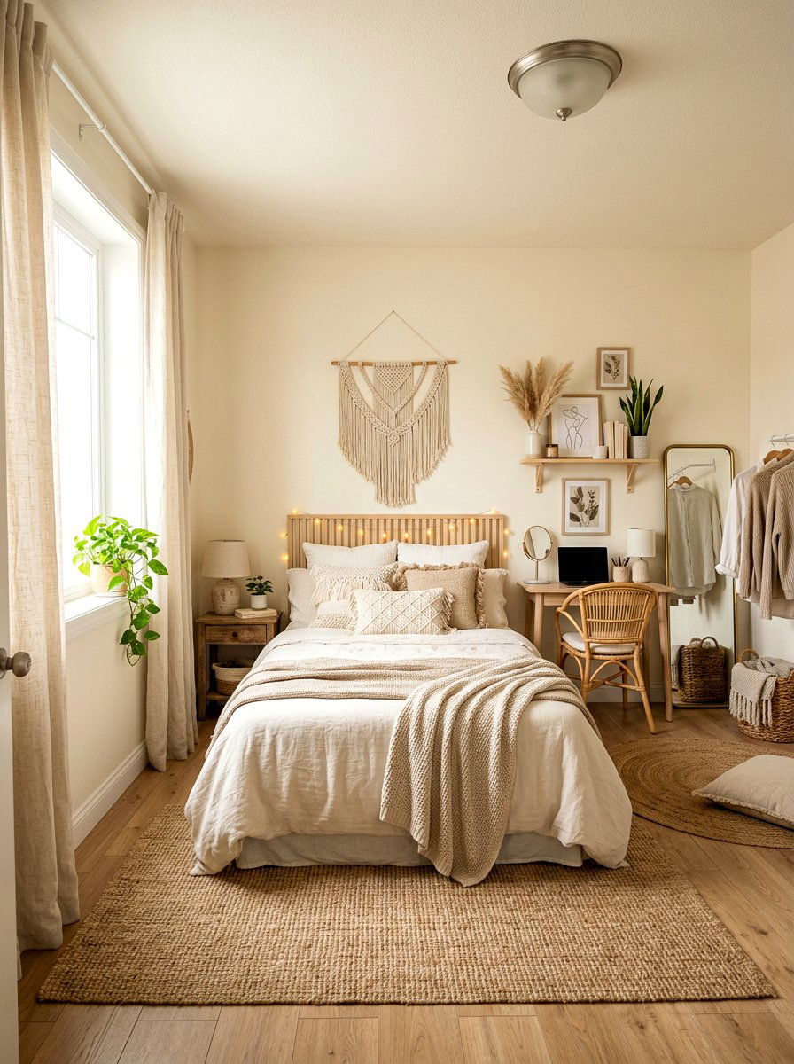 Neutral Boho Color Palette - 30 boho teen room ideas