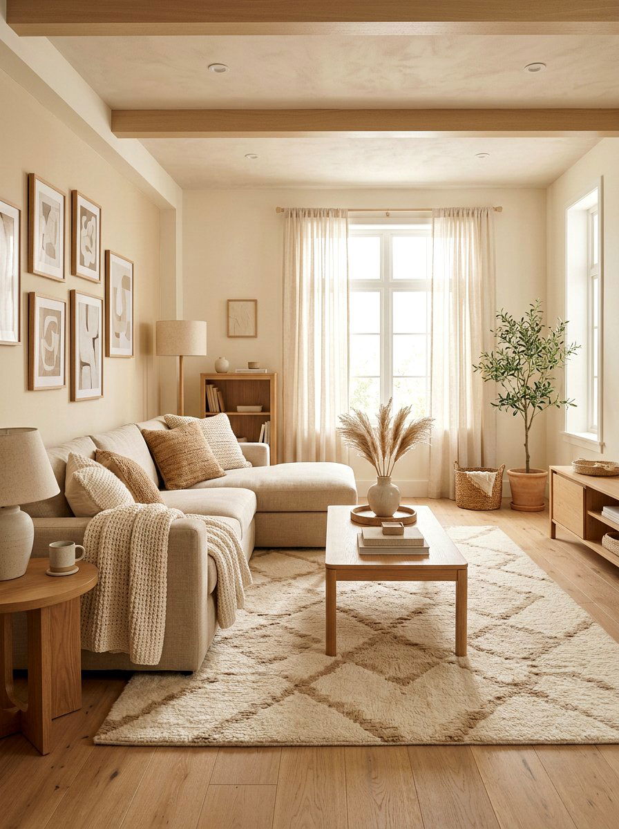 Neutral Color Palette - 30 small apartment living room ideas