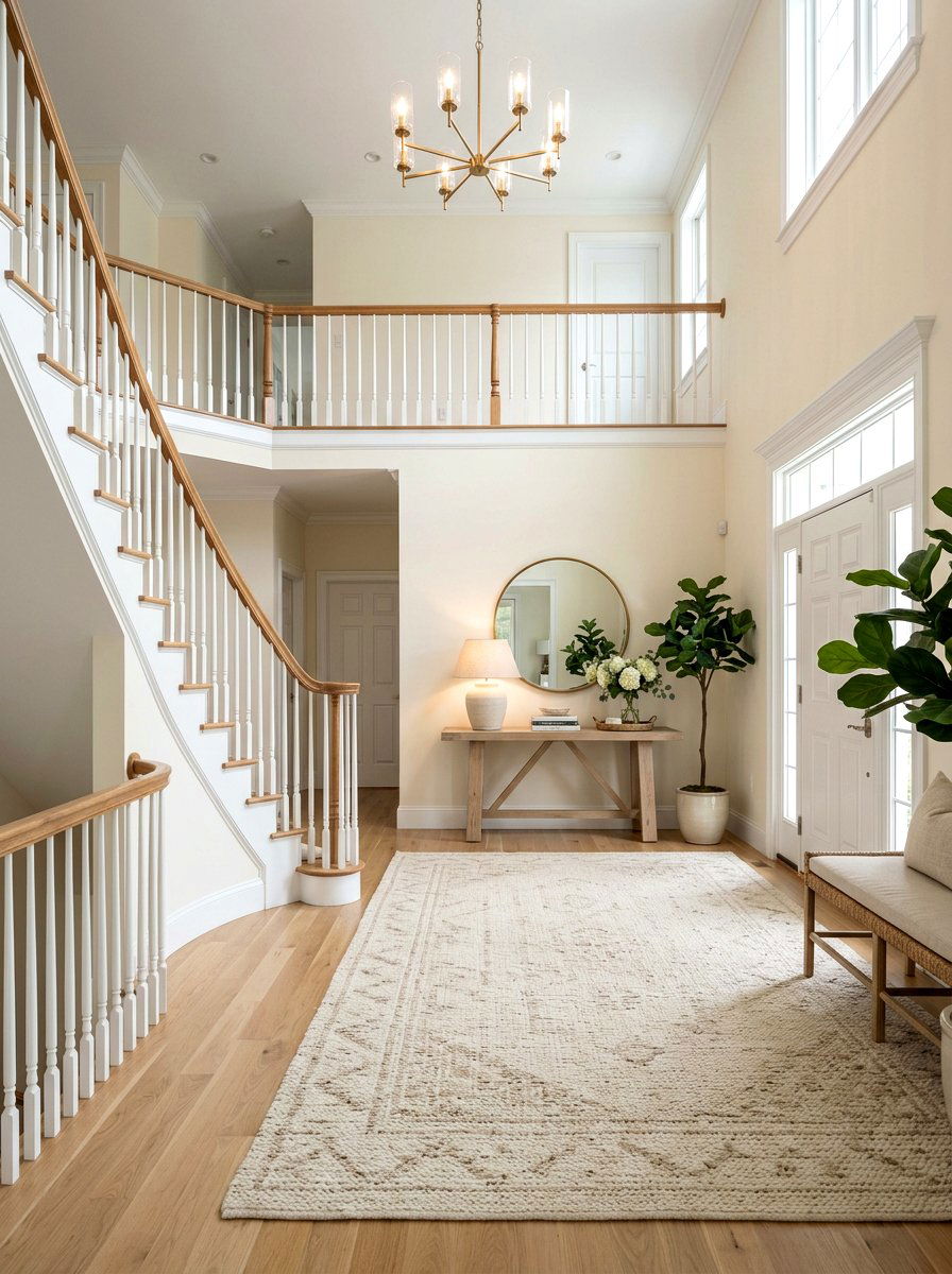 Neutral Color Palette - 30 two story foyer ideas