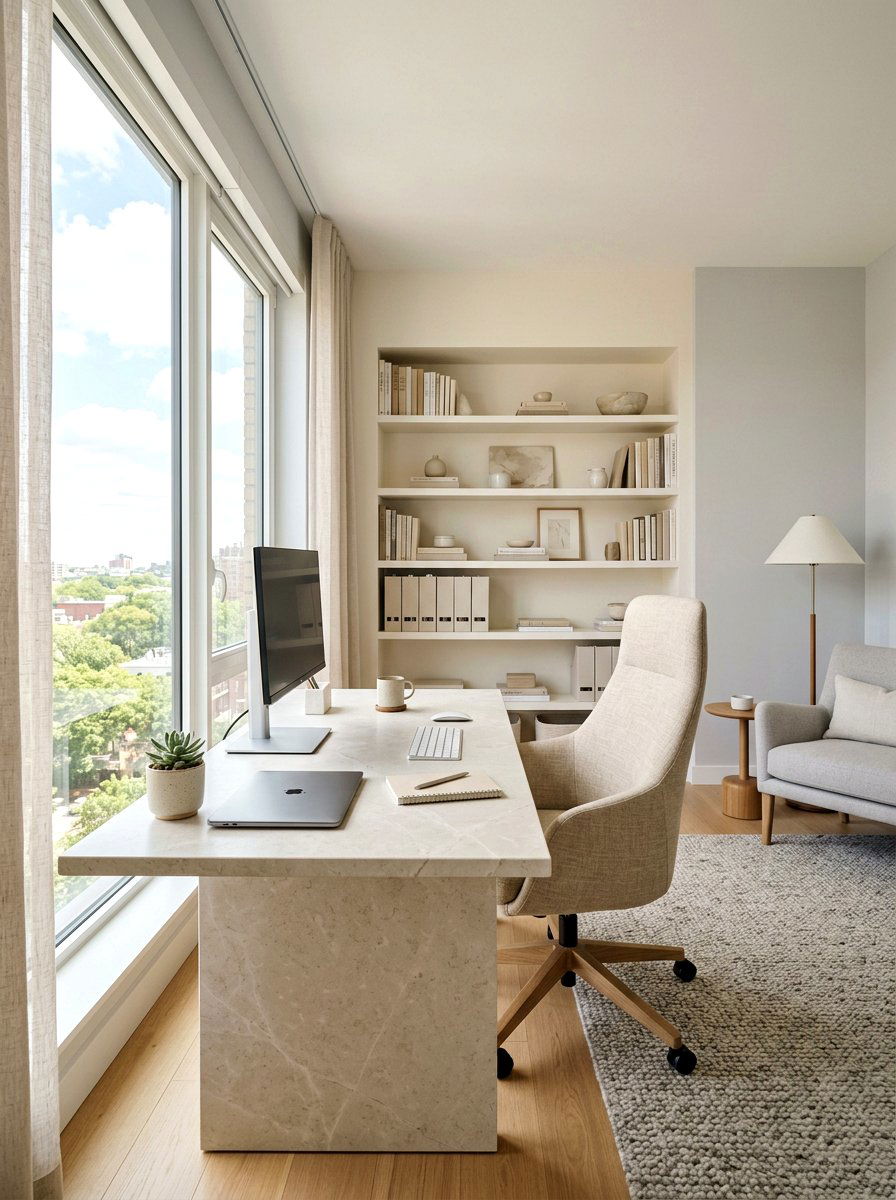 Neutral Color Palette - 30 zoom background office ideas