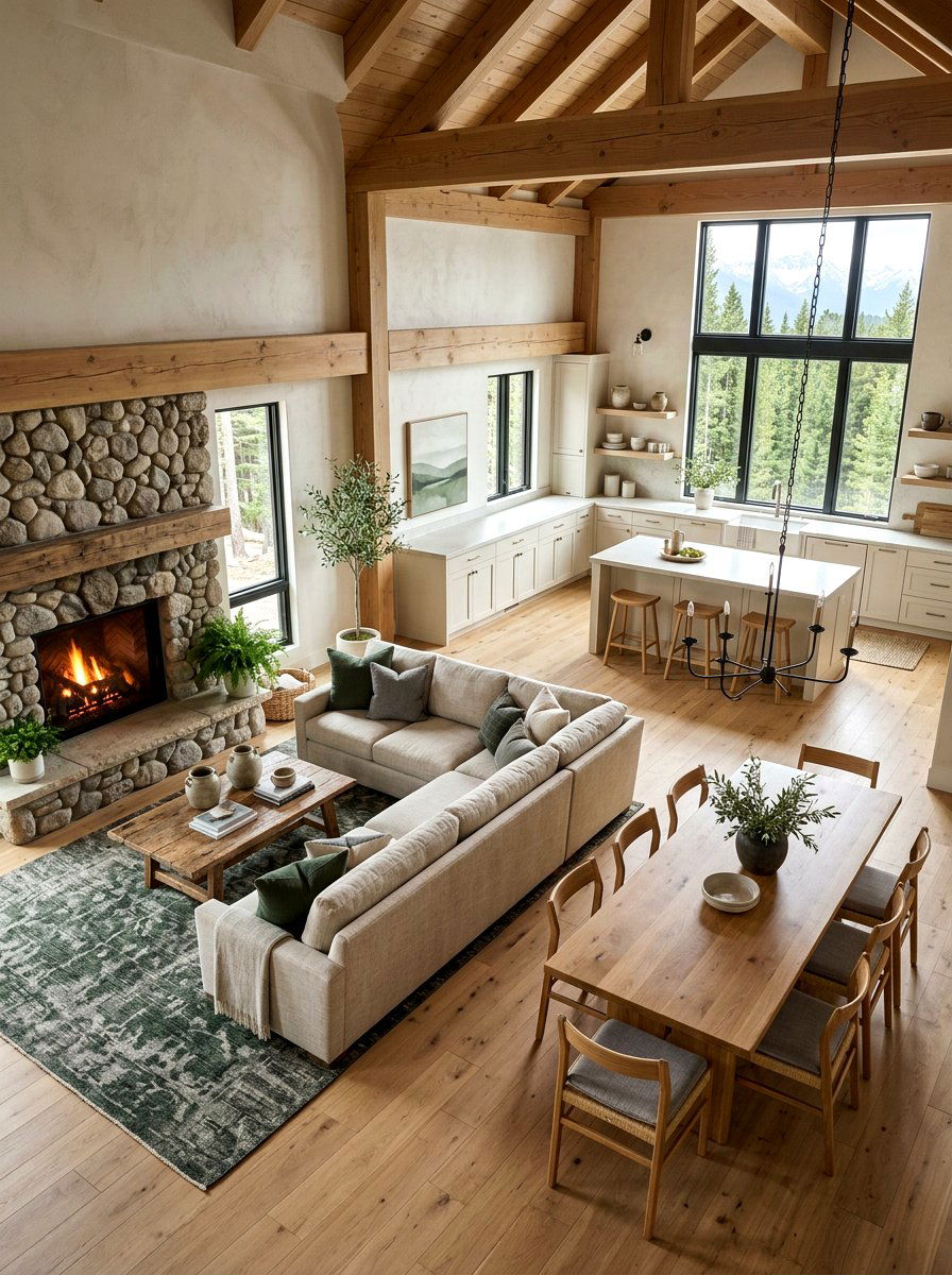 Neutral Earth Tones - 30 ski chalet decor ideas