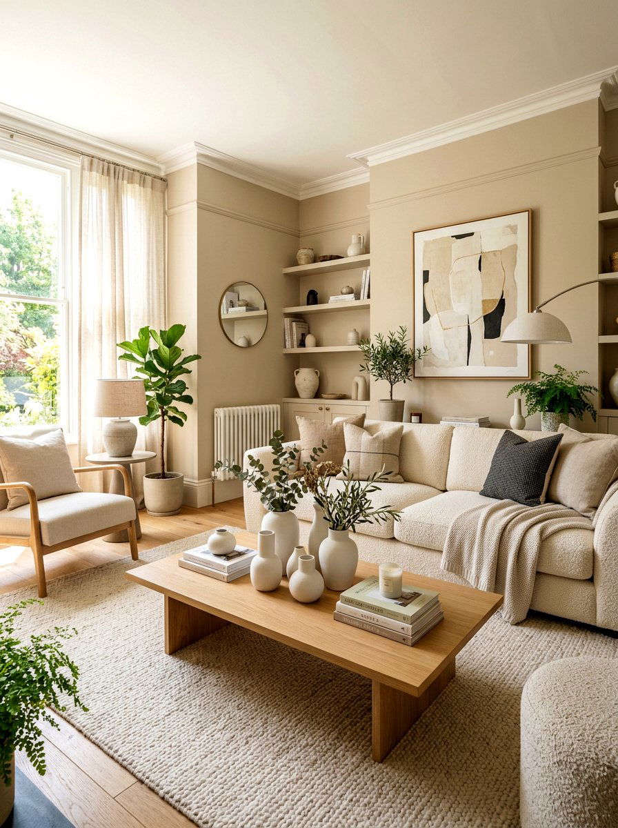 Neutral Eclectic Living Room - 30 eclectic living room ideas