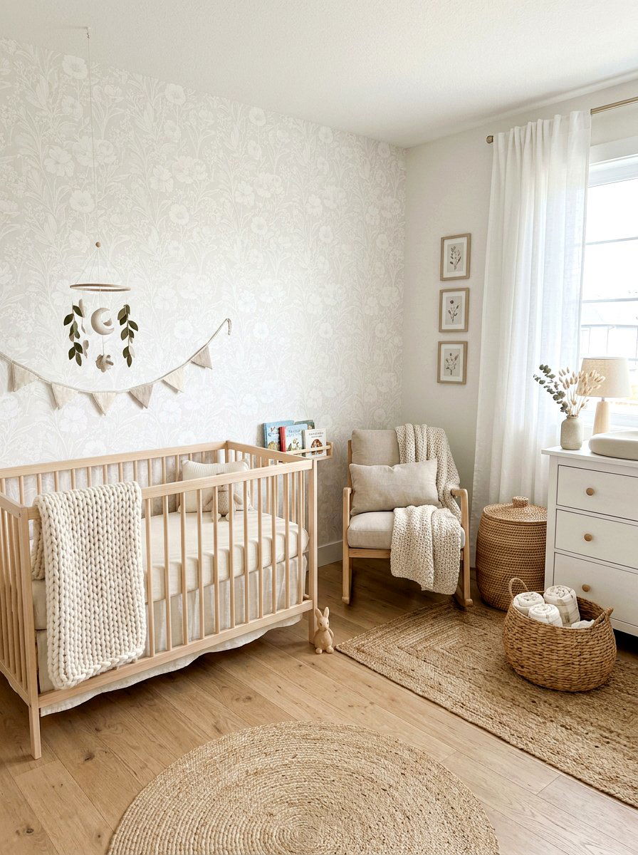 Neutral Floral Nursery - 30 floral nursery ideas