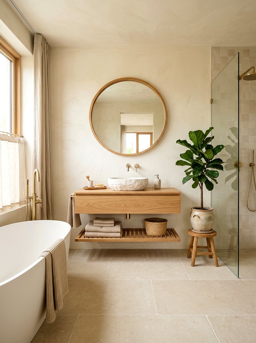 Neutral Japandi Bathroom Color Palette - 30 Japandi bathroom ideas