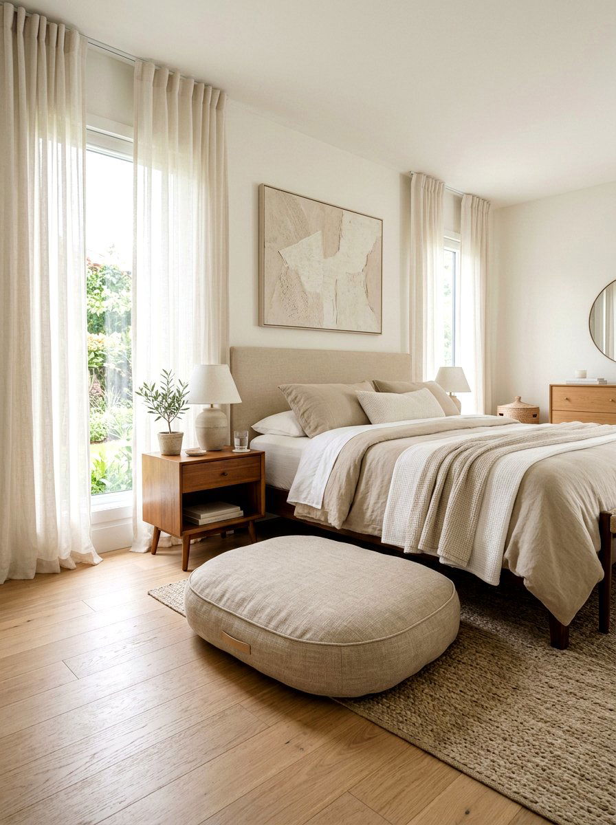 Neutral Linen Pet Cushion - 30 pet basket styling ideas