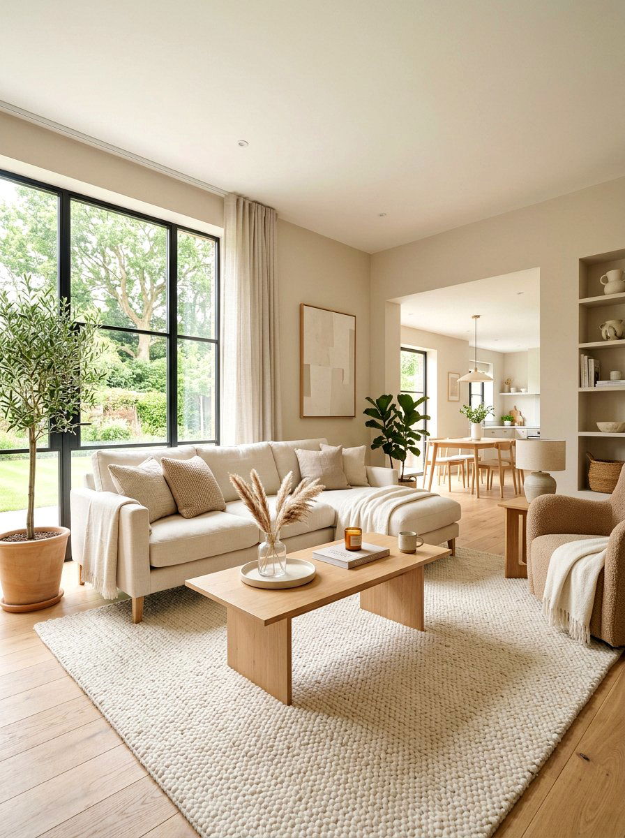Neutral Living Room - 30 viral living room decor ideas