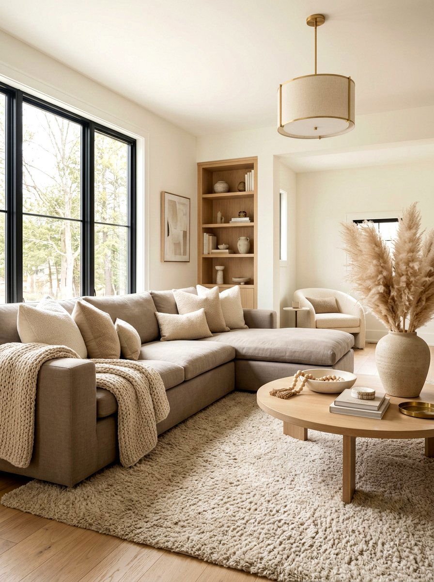 Neutral Living Room - 30 cloud couch living room ideas