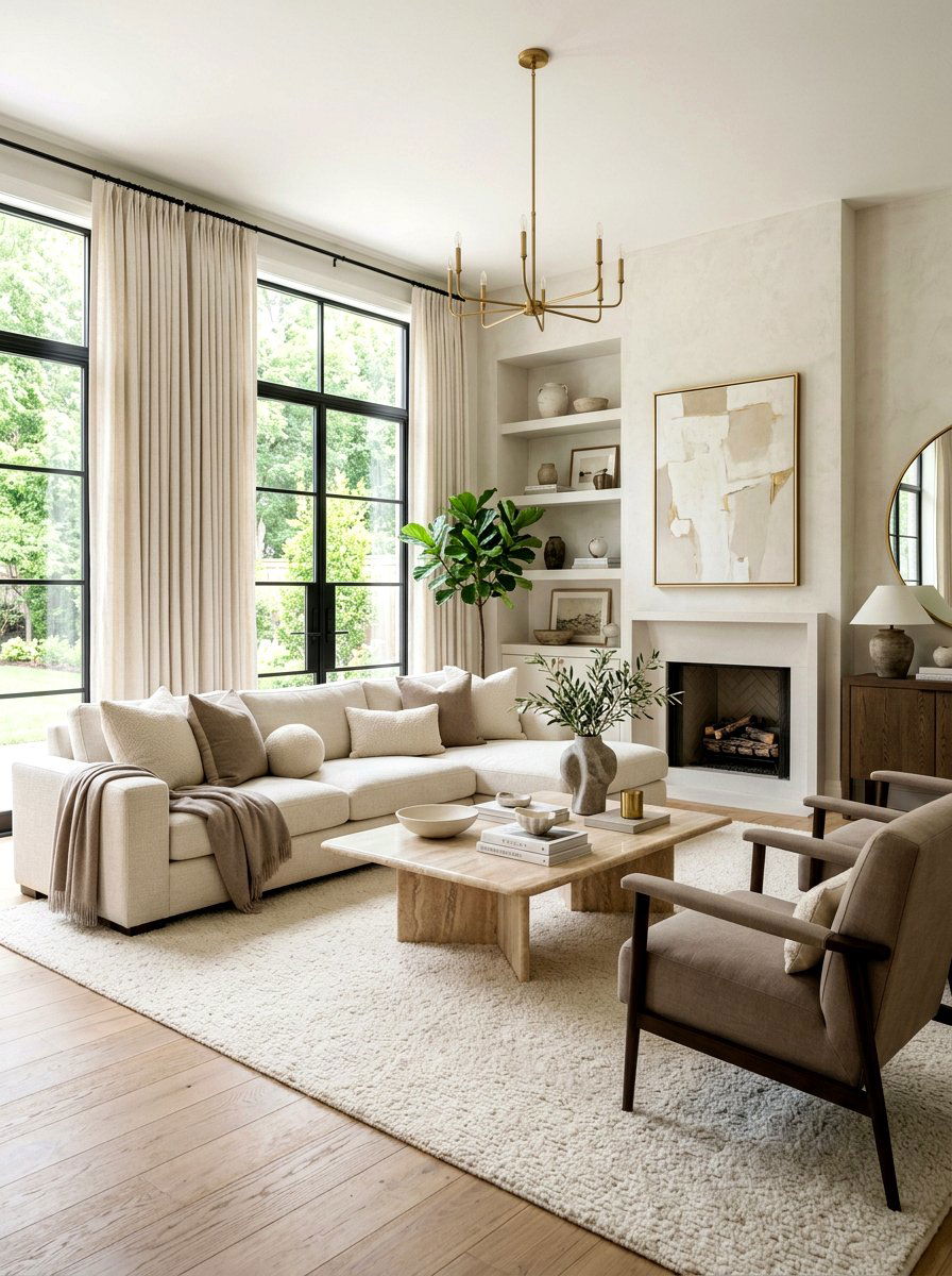 Neutral Living Room - 30 collected luxury living room ideas
